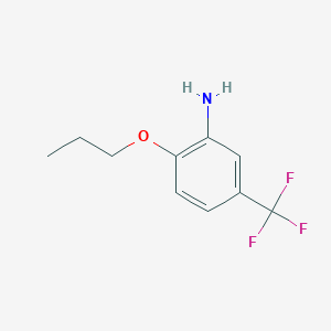 molecular formula C10H12F3NO B3090681 2-Propoxy-5-(trifluoromethyl)aniline CAS No. 121307-29-7