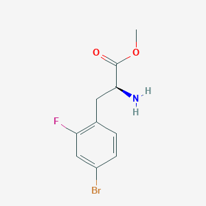 molecular formula C10H11BrFNO2 B3090696 (S)-Methyl 2-amino-3-(4-bromo-2-fluorophenyl)propanoate CAS No. 1213112-01-6