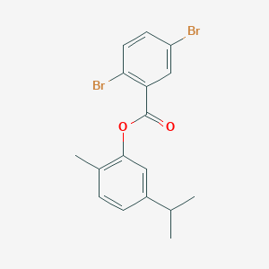 molecular formula C17H16Br2O2 B309072 5-Isopropyl-2-methylphenyl 2,5-dibromobenzoate 