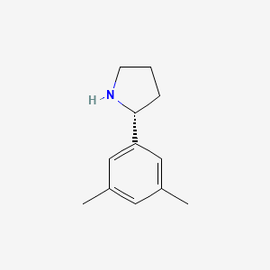 molecular formula C12H17N B3090738 (2R)-2-(3,5-dimethylphenyl)pyrrolidine CAS No. 1213509-59-1