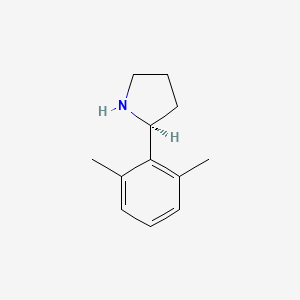 molecular formula C12H17N B3090757 (2S)-2-(2,6-dimethylphenyl)pyrrolidine CAS No. 1213605-47-0