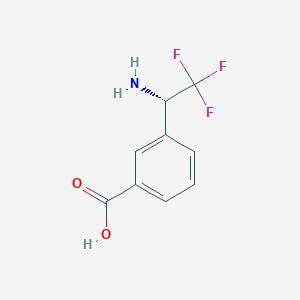 molecular formula C9H8F3NO2 B3090772 3-((1S)-1-氨基-2,2,2-三氟乙基)苯甲酸 CAS No. 1213828-28-4