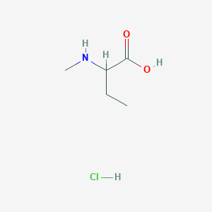 molecular formula C5H12ClNO2 B3090811 2-(Methylamino)butanoic acid hydrochloride CAS No. 1214138-93-8