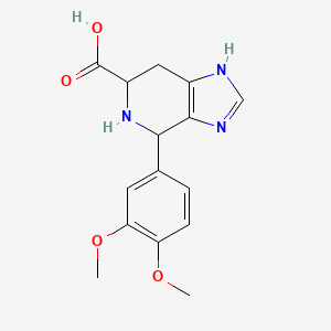 molecular formula C15H17N3O4 B3090826 4-(3,4-Dimethoxyphenyl)-3H,4H,5H,6H,7H-imidazo[4,5-c]pyridine-6-carboxylic acid CAS No. 1214189-02-2