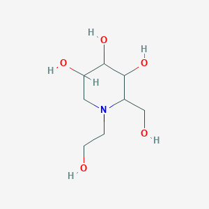 molecular formula C8H17NO5 B3090831 1-(2-Hydroxyethyl)-2-(hydroxymethyl)piperidine-3,4,5-triol CAS No. 1214197-62-2
