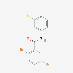 molecular formula C14H11Br2NOS B309084 2,5-dibromo-N-[3-(methylsulfanyl)phenyl]benzamide 