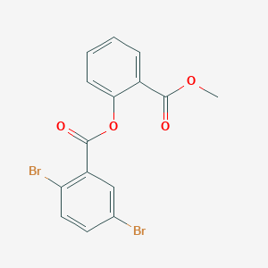 molecular formula C15H10Br2O4 B309085 2-(Methoxycarbonyl)phenyl 2,5-dibromobenzoate 