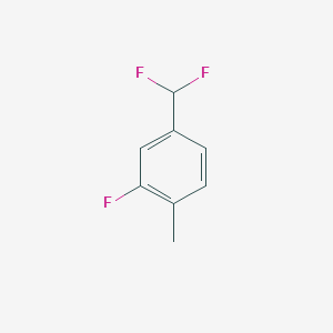 molecular formula C8H7F3 B3090855 4-(Difluoromethyl)-2-fluoro-1-methylbenzene CAS No. 1214334-21-0