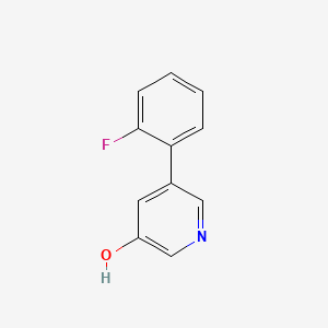 molecular formula C11H8FNO B3090861 5-(2-氟苯基)吡啶-3-醇 CAS No. 1214342-56-9