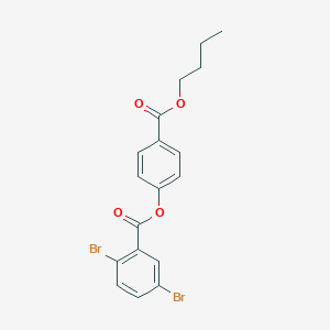 molecular formula C18H16Br2O4 B309087 4-(Butoxycarbonyl)phenyl 2,5-dibromobenzoate 