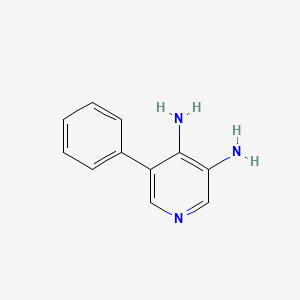 molecular formula C11H11N3 B3090874 3,4-Diamino-5-phenylpyridine CAS No. 1214345-15-9