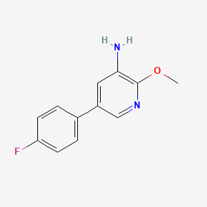molecular formula C12H11FN2O B3090878 5-(4-Fluorophenyl)-2-methoxypyridin-3-amine CAS No. 1214347-99-5