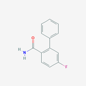 molecular formula C13H10FNO B3090889 5-氟联苯-2-甲酰胺 CAS No. 1214353-10-2