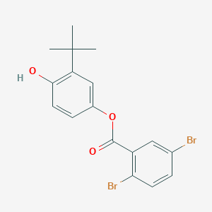 molecular formula C17H16Br2O3 B309090 3-Tert-butyl-4-hydroxyphenyl 2,5-dibromobenzoate 