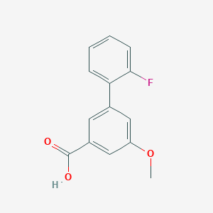 molecular formula C14H11FO3 B3090909 3-(2-Fluorophenyl)-5-methoxybenzoic acid CAS No. 1214364-24-5