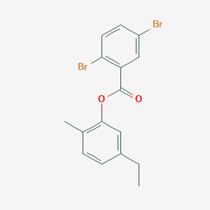 molecular formula C16H14Br2O2 B309091 5-Ethyl-2-methylphenyl 2,5-dibromobenzoate 