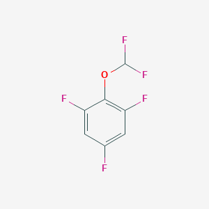 molecular formula C7H3F5O B3090912 2-(Difluoromethoxy)-1,3,5-trifluoro-benzene CAS No. 1214364-46-1