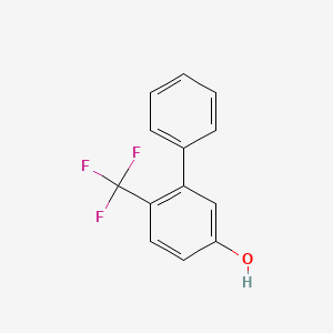 molecular formula C13H9F3O B3090918 6-Trifluoromethylbiphenyl-3-ol CAS No. 1214364-82-5