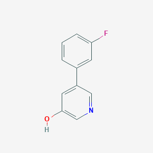 molecular formula C11H8FNO B3090935 5-(3-Fluorophenyl)pyridin-3-ol CAS No. 1214377-86-2