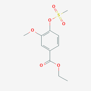 molecular formula C11H14O6S B309094 Ethyl 3-methoxy-4-[(methylsulfonyl)oxy]benzoate 
