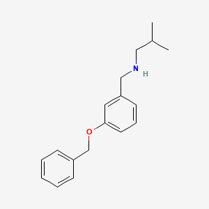 molecular formula C18H23NO B3090955 {[3-(Benzyloxy)phenyl]methyl}(2-methylpropyl)amine CAS No. 121446-77-3