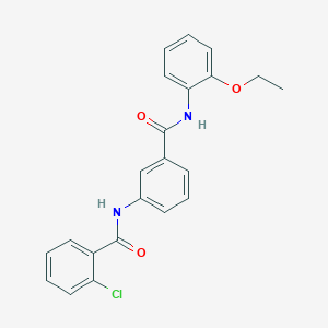 molecular formula C22H19ClN2O3 B309096 2-chloro-N-{3-[(2-ethoxyanilino)carbonyl]phenyl}benzamide 