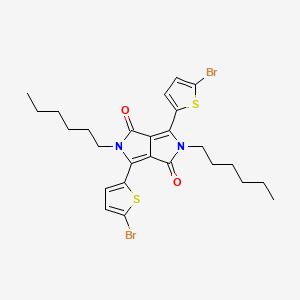 molecular formula C26H30Br2N2O2S2 B3090980 3,6-Bis(5-bromothiophen-2-yl)-2,5-dihexylpyrrolo[3,4-c]pyrrole-1,4(2H,5H)-dione CAS No. 1214906-01-0