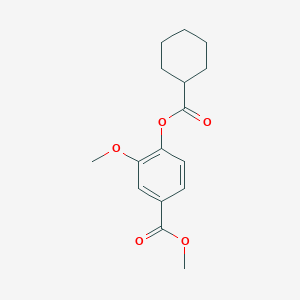 molecular formula C16H20O5 B309099 Methyl 4-[(cyclohexylcarbonyl)oxy]-3-methoxybenzoate 