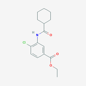 molecular formula C16H20ClNO3 B309100 Ethyl 4-chloro-3-[(cyclohexylcarbonyl)amino]benzoate 