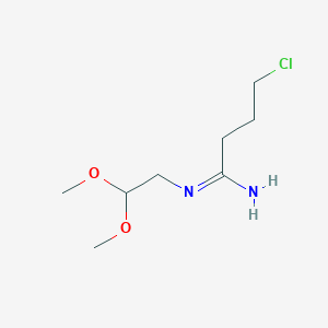molecular formula C8H17ClN2O2 B3091009 4-氯-N-(2,2-二甲氧基乙基)丁酰胺 CAS No. 1215483-81-0