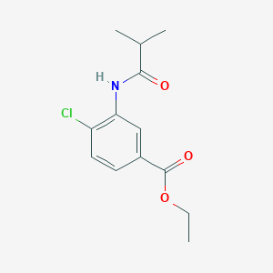 molecular formula C13H16ClNO3 B309103 Ethyl 4-chloro-3-(2-methylpropanoylamino)benzoate 