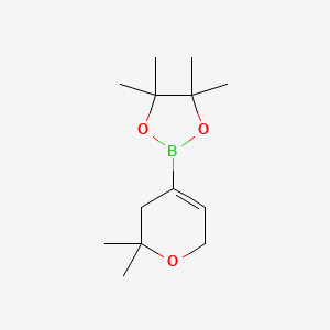 molecular formula C13H23BO3 B3091060 2-(2,2-dimethyl-3,6-dihydro-2H-pyran-4-yl)-4,4,5,5-tetramethyl-1,3,2-dioxaborolane CAS No. 1215867-50-7