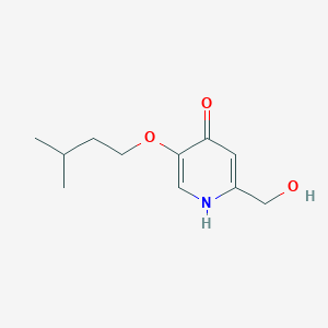 molecular formula C11H17NO3 B3091073 2-(Hydroxymethyl)-5-(3-methylbutoxy)pyridin-4-ol CAS No. 1216035-89-0