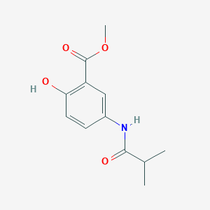 molecular formula C12H15NO4 B309108 Methyl 2-hydroxy-5-(isobutyrylamino)benzoate 