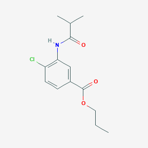molecular formula C14H18ClNO3 B309109 Propyl 4-chloro-3-(isobutyrylamino)benzoate 