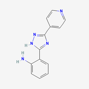 molecular formula C13H11N5 B3091090 2-[5-(pyridin-4-yl)-4H-1,2,4-triazol-3-yl]aniline CAS No. 1216198-26-3
