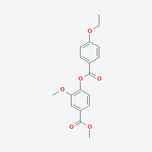 molecular formula C18H18O6 B309111 Methyl 4-[(4-ethoxybenzoyl)oxy]-3-methoxybenzoate 