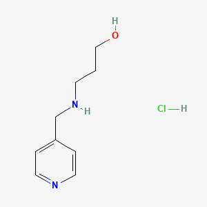 molecular formula C9H15ClN2O B3091112 3-[(4-Pyridinylmethyl)amino]-1-propanol hydrochloride CAS No. 1216431-19-4