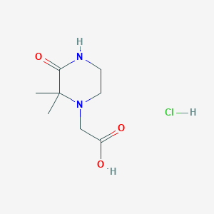 molecular formula C8H15ClN2O3 B3091119 (2,2-Dimethyl-3-oxo-1-piperazinyl)acetic acid hydrochloride CAS No. 1216443-97-8
