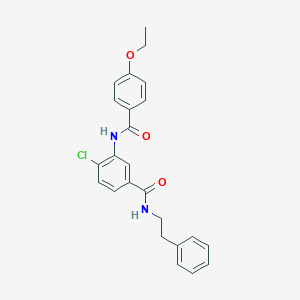 molecular formula C24H23ClN2O3 B309112 4-chloro-3-[(4-ethoxybenzoyl)amino]-N-(2-phenylethyl)benzamide 