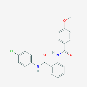 molecular formula C22H19ClN2O3 B309113 N-(4-chlorophenyl)-2-[(4-ethoxybenzoyl)amino]benzamide 