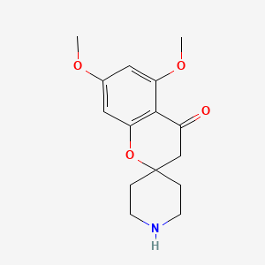 molecular formula C15H19NO4 B3091132 5,7-Dimethoxyspiro[chromane-2,4'-piperidin]-4-one CAS No. 1216666-21-5