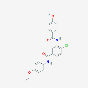 molecular formula C24H23ClN2O4 B309114 4-chloro-3-[(4-ethoxybenzoyl)amino]-N-(4-ethoxyphenyl)benzamide 