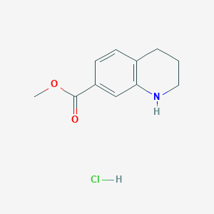 molecular formula C11H14ClNO2 B3091147 Methyl 1,2,3,4-tetrahydroquinoline-7-carboxylate hydrochloride CAS No. 1216800-29-1