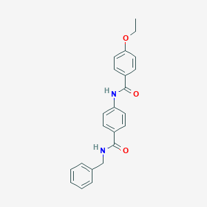 molecular formula C23H22N2O3 B309116 N-{4-[(benzylamino)carbonyl]phenyl}-4-ethoxybenzamide 