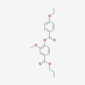 molecular formula C20H22O6 B309117 Propyl 4-[(4-ethoxybenzoyl)oxy]-3-methoxybenzoate 