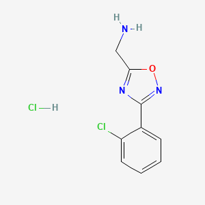 molecular formula C9H9Cl2N3O B3091175 {[3-(2-氯苯基)-1,2,4-恶二唑-5-基]甲基}胺盐酸盐 CAS No. 1217095-86-7