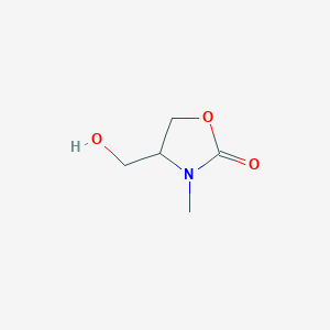 molecular formula C5H9NO3 B3091183 4-(Hydroxymethyl)-3-methyl-1,3-oxazolidin-2-one CAS No. 1217272-20-2