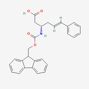 molecular formula C27H25NO4 B3091205 (S,E)-3-((((9H-Fluoren-9-yl)methoxy)carbonyl)amino)-6-phenylhex-5-enoic acid CAS No. 1217460-65-5