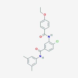 molecular formula C24H23ClN2O3 B309121 4-chloro-N-(3,5-dimethylphenyl)-3-[(4-ethoxybenzoyl)amino]benzamide 